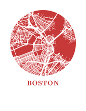Load image into Gallery viewer, Boston Map Print - City Map Poster