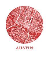 Load image into Gallery viewer, Austin Map Print - City Map Poster