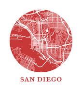 Load image into Gallery viewer, San Diego Map Print - City Map Poster
