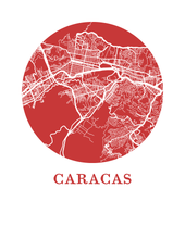 Load image into Gallery viewer, Caracas Map Print - City Map Poster