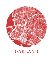 Load image into Gallery viewer, Oakland Map Print - City Map Poster
