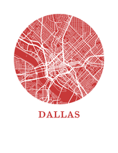 Load image into Gallery viewer, Dallas Map Print - City Map Poster