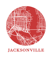 Load image into Gallery viewer, Jacksonville Map Print - City Map Poster