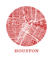 Charger l'image dans la galerie, Affiche cartographique de Houston - Style OMap