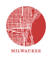 Load image into Gallery viewer, Milwaukee Map Print - City Map Poster