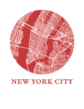 Load image into Gallery viewer, New York City Map Print - City Map Poster