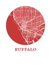 Load image into Gallery viewer, Buffalo Map Print - City Map Poster