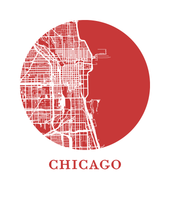 Charger l'image dans la galerie, Affiche cartographique de Chicago - Style OMap