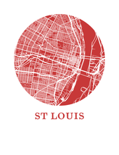 Charger l'image dans la galerie, Affiche cartographique de St Louis - Style OMap