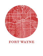 Charger l'image dans la galerie, Affiche cartographique de Fort Wayne - Style OMap