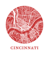 Load image into Gallery viewer, Cincinnati Map Print - City Map Poster