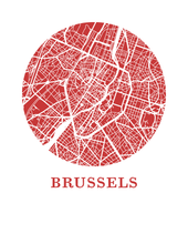 Load image into Gallery viewer, Bruxelles Map Print - City Map Poster
