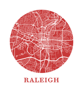Load image into Gallery viewer, Raleigh Map Print - City Map Poster
