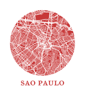 Charger l'image dans la galerie, Affiche cartographique de Sao Paulo - Style OMap