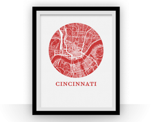 Load image into Gallery viewer, Cincinnati Map Print - City Map Poster