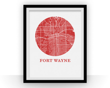 Charger l'image dans la galerie, Fort Wayne Map Print - City Map Poster