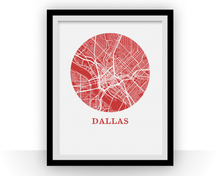 Load image into Gallery viewer, Dallas Map Print - City Map Poster