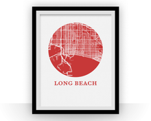 Load image into Gallery viewer, Long Beach Map Print - City Map Poster