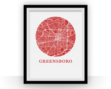 Load image into Gallery viewer, Greensboro Map Print - City Map Poster