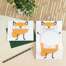 Load image into Gallery viewer, Fox Greeting Card to Unfold
