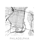 Load image into Gallery viewer, Philadelphia Map Print

