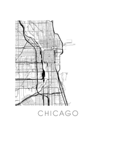 Load image into Gallery viewer, Chicago Map Print
