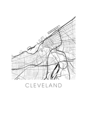 Load image into Gallery viewer, Cleveland Map Print
