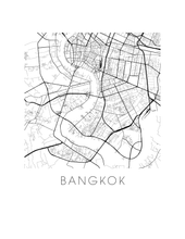 Load image into Gallery viewer, Bangkok Map Print
