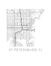Load image into Gallery viewer, St Petersburg Florida Map Print
