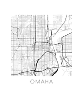 Load image into Gallery viewer, Omaha Map Print
