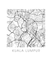 Load image into Gallery viewer, Kuala Lumpur Map Print
