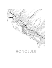 Load image into Gallery viewer, Honolulu Map Print

