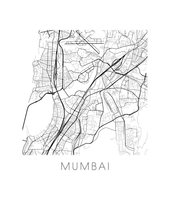 Load image into Gallery viewer, Mumbai Map Print
