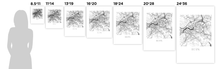 Load image into Gallery viewer, Bern Map Black and White Print - switzerland Black and White Map Print
