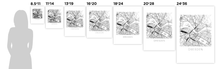 Load image into Gallery viewer, Dresden Map Black and White Print - germany Black and White Map Print
