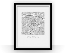 Charger l'image dans la galerie, Sao Paulo Map Print
