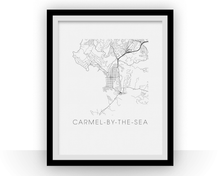 Charger l'image dans la galerie, Affiche cartographique de Carmel-By-The-Sea - Style Noir et Blanc
