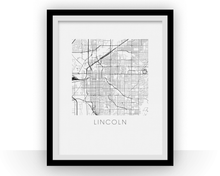 Load image into Gallery viewer, Lincoln Map Print
