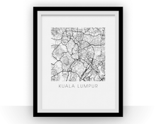 Load image into Gallery viewer, Kuala Lumpur Map Print
