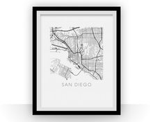 Load image into Gallery viewer, San Diego Map Print
