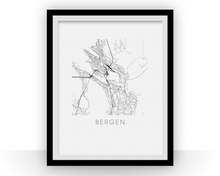 Load image into Gallery viewer, Bergen Map Print
