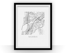 Load image into Gallery viewer, Mumbai Map Print
