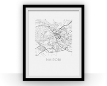 Load image into Gallery viewer, Nairobi Map Print
