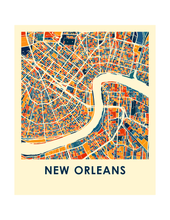 Load image into Gallery viewer, New Orleans Map Print - Full Color Map Poster
