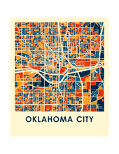 Load image into Gallery viewer, Oklahoma City Map Print - Full Color Map Poster
