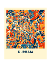 Load image into Gallery viewer, Durham Map Print - Full Color Map Poster
