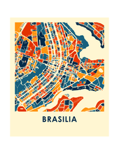 Load image into Gallery viewer, Brasilia Map Print - Full Color Map Poster
