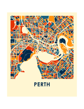 Charger l'image dans la galerie, Affiche cartographique de Perth - Style Chroma
