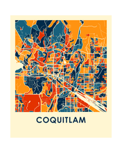 Load image into Gallery viewer, Coquitlam British Columbia Map Print - Full Color Map Poster
