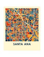 Charger l'image dans la galerie, Affiche cartographique de Santa Ana - Style Chroma
